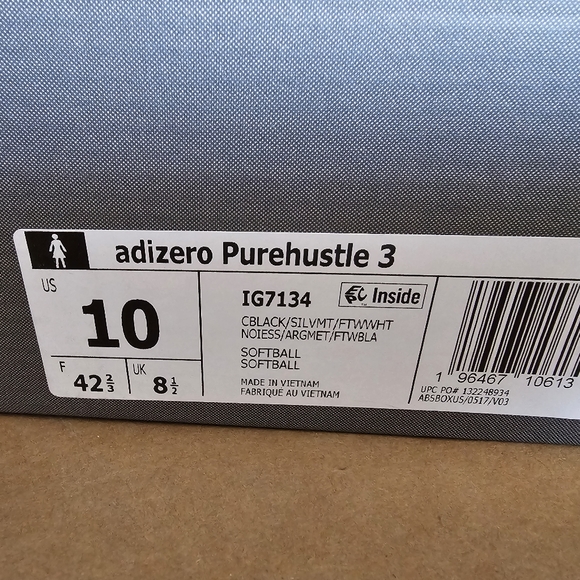 Adidas ADIZERO PUREHUSTLE 3 CLEATS women's softball shoes IG7134 - Picture 4 of 16